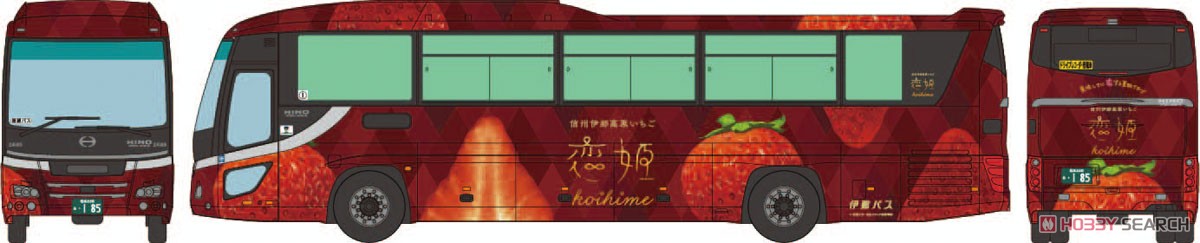 ザ・バスコレクション 伊那バス創業100周年記念 「恋姫」ラッピングバス (鉄道模型) その他の画像1