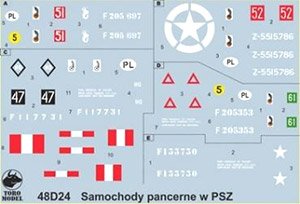 ポーランド軍の装甲車 第1ポーランド軍 装甲師団 (デカール)