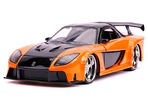 F&F マツダ RX-7 オレンジ/ブラック (ハン) (ミニカー)