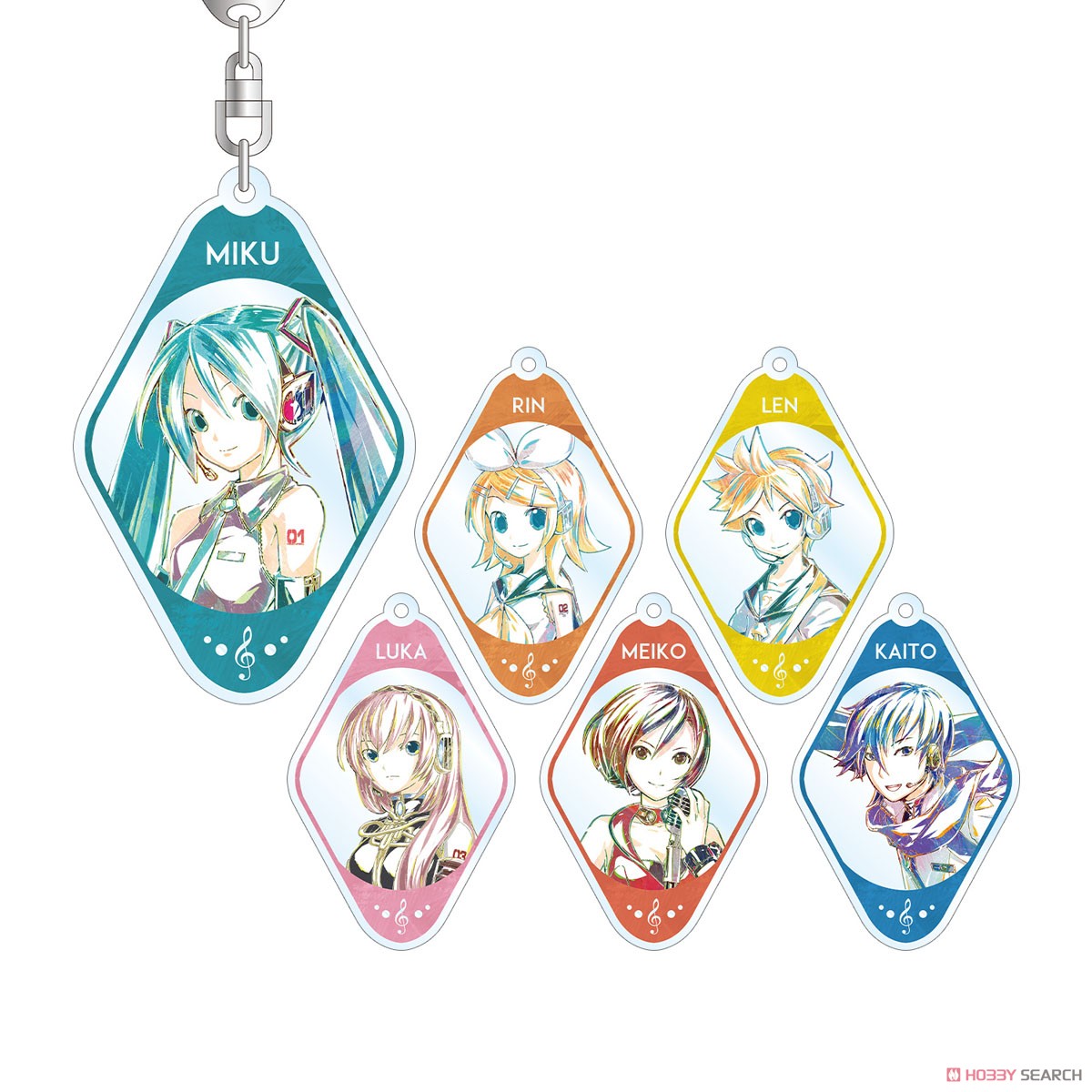 Piapro Characters Trading Ani-Art Acrylic Key Ring (Set of 6) (Anime Toy) Item picture1