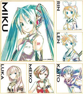 Piapro Characters Trading Ani-Art Mini Colored Paper (Set of 6) (Anime Toy)