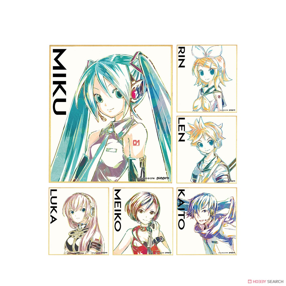 Piapro Characters Trading Ani-Art Mini Colored Paper (Set of 6) (Anime Toy) Item picture1