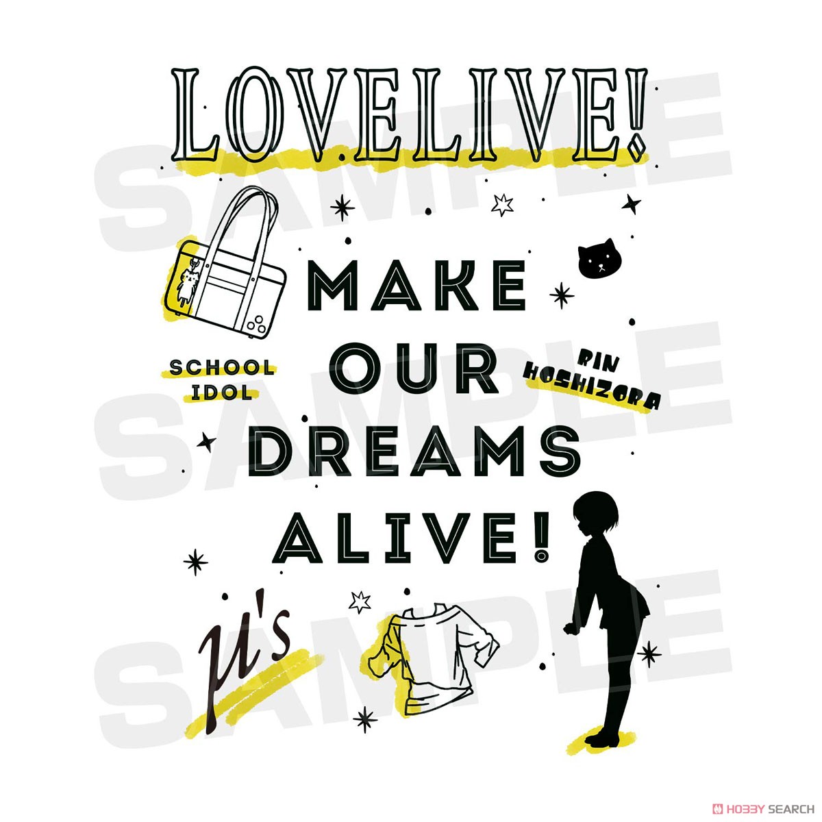 Love Live! Rin Hoshizora Line Art T-Shirts Ladies S (Anime Toy) Item picture2
