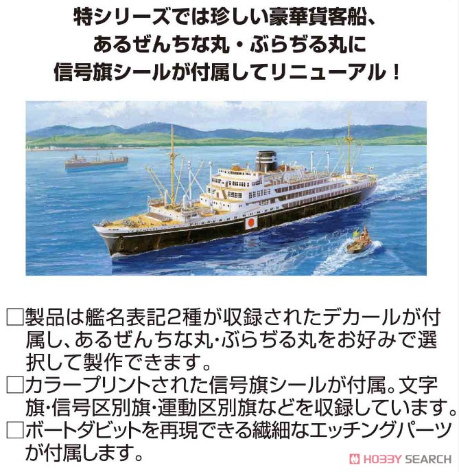 大阪商船所属 あるぜんちな丸/ぶらぢる丸 (プラモデル) その他の画像2