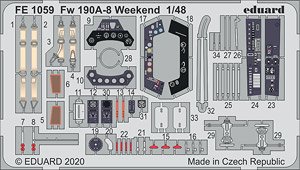 Zoom Etched Parts for Fw190A-8 Weekend (for Eduard) (Plastic model)