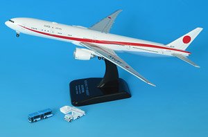 BOEING 777-300ER 80-1112 ダイキャストモデル (WiFiレドーム・プラスチックスタンド付)・青バスとステップカー付 (完成品飛行機)