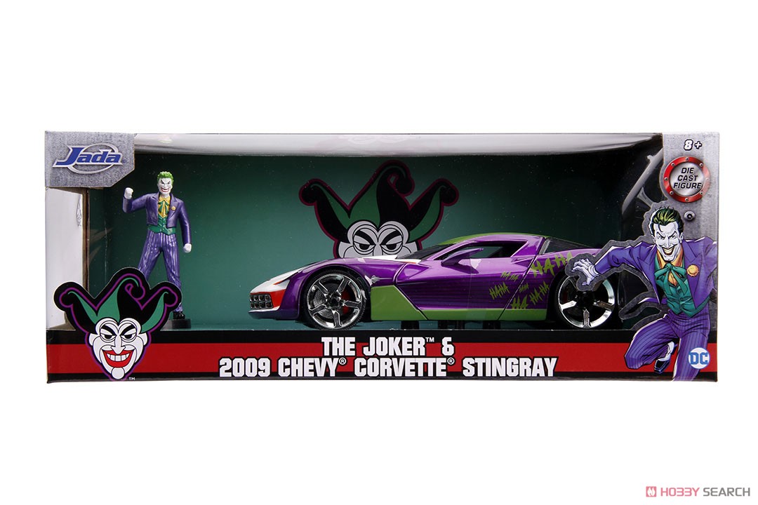 Corvette Stingray 2009 w/ Joker Figure (DC Bombshells) (Diecast Car) Package1