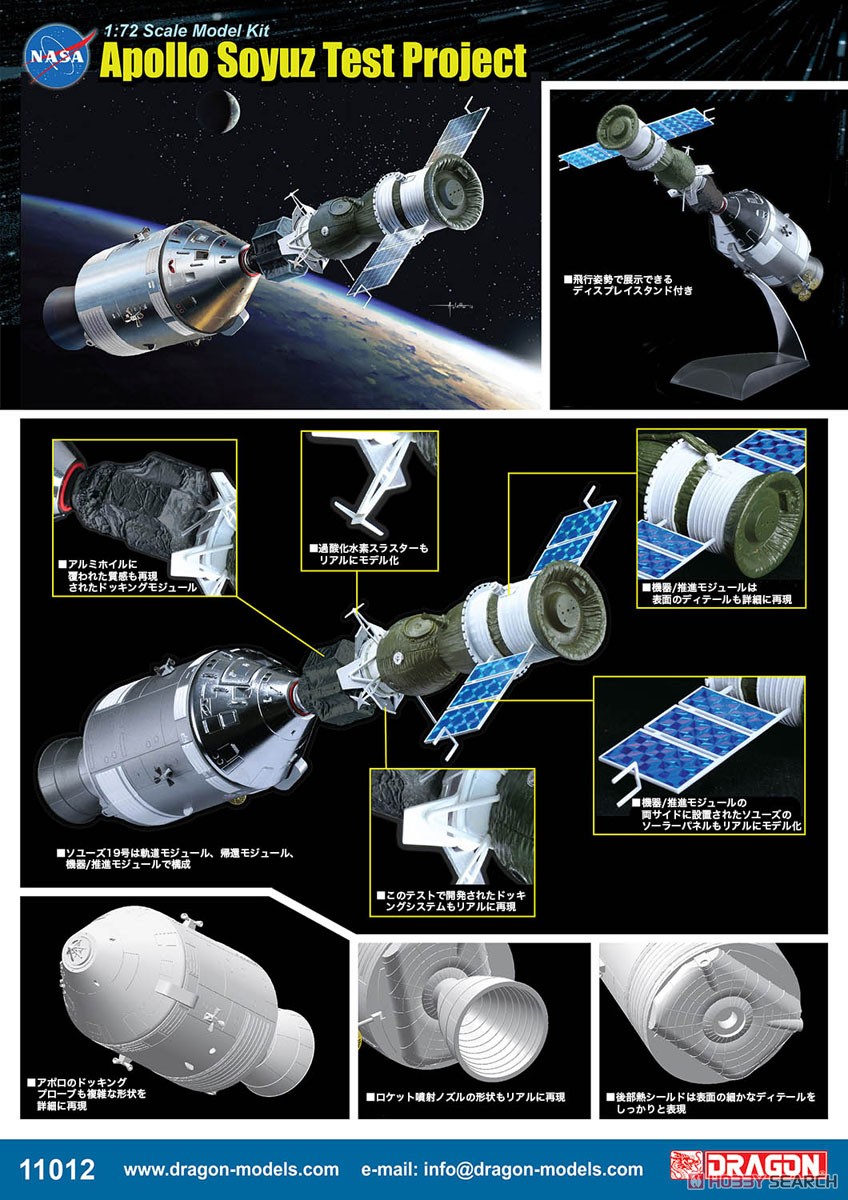 アポロ・ソユーズ テストプロジェクト アポロ18号&ソユーズ19号 (プラモデル) その他の画像2