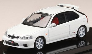 Honda Civic Type R (EK9) Custom Version Championship White (Diecast Car)