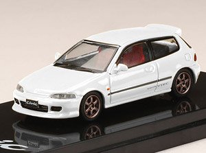 ホンダ CIVIC (EG6) カスタムバージョン ホワイト (ミニカー)