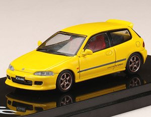 ホンダ CIVIC (EG6) カスタムバージョン イエロー (ミニカー)