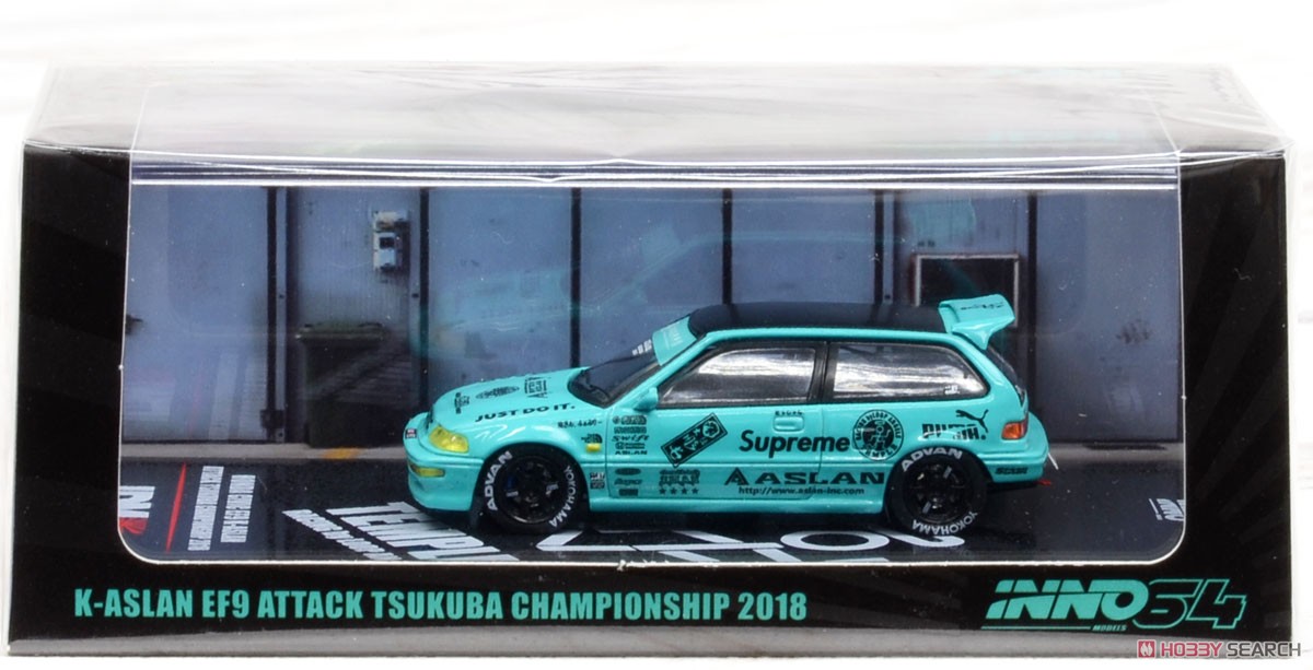 Honda Civic EF9 K-Aslan Attack Tsukuba 2018 (Diecast Car) Package1