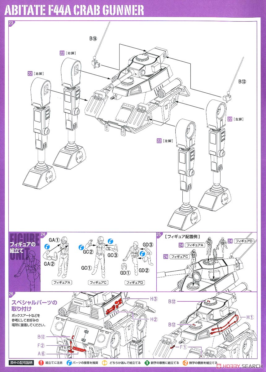 アビテート F44A クラブガンナー (プラモデル) 設計図5