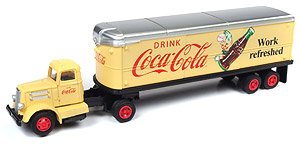 ホワイト WC22 トラクター/トレーラーセット コカ・コーラ (イエロー) (ミニカー)