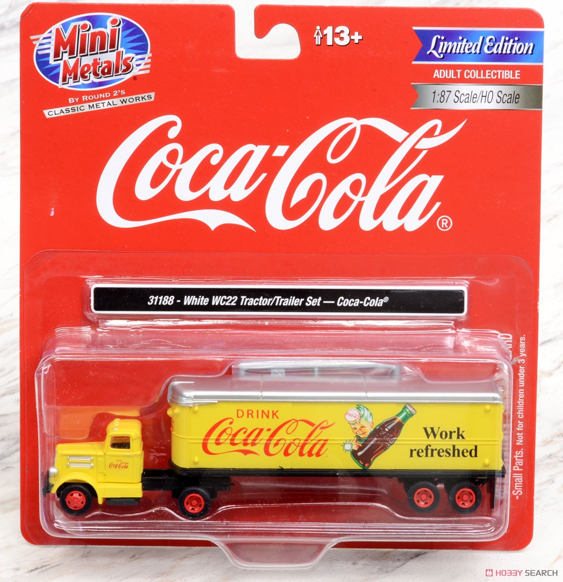 White WC22 Tractor w/Trailer Set Coca-Cola (Yellow) (Diecast Car) Package1