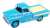 (HO) 1957 Chevrolet Cameo Pickup Truck Alpine Blue (Diecast Car) Item picture1