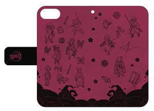 Notebook Type Smart Phone Case (for iPhone6/6s/7/8) [Demon Slayer: Kimetsu no Yaiba] 01 Scattered Design (GraffArt) (Anime Toy)