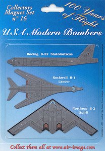 Aircraft Fridge Magnets Set USAF Modern Bombers (Set of 3) (Military Diecast)