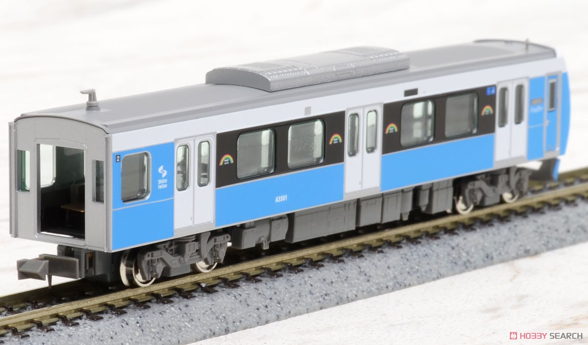 Shizuoka Railway Type A3000 (Clear Blue, New Logo / Laurel Prize Logo) Two Car Formation Set (w/Motor) (2-Car Set) (Pre-colored Completed) (Model Train) Item picture5