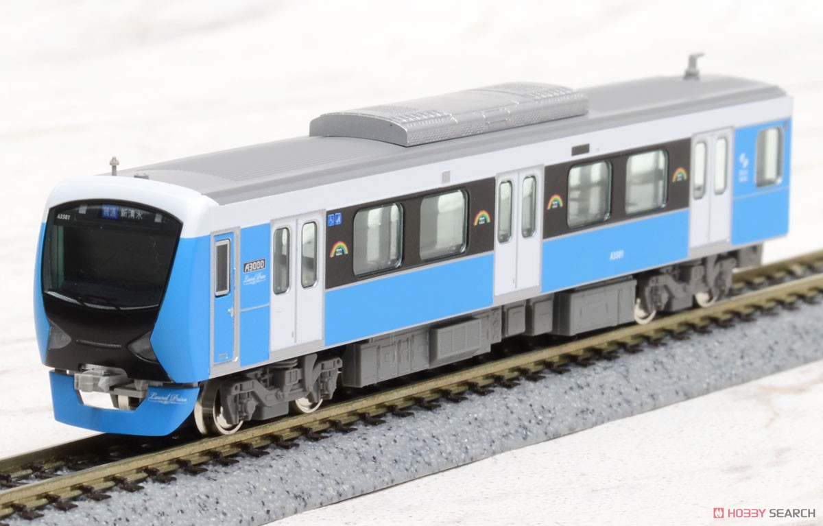 Shizuoka Railway Type A3000 (Clear Blue, New Logo / Laurel Prize Logo) Two Car Formation Set (w/Motor) (2-Car Set) (Pre-colored Completed) (Model Train) Item picture6