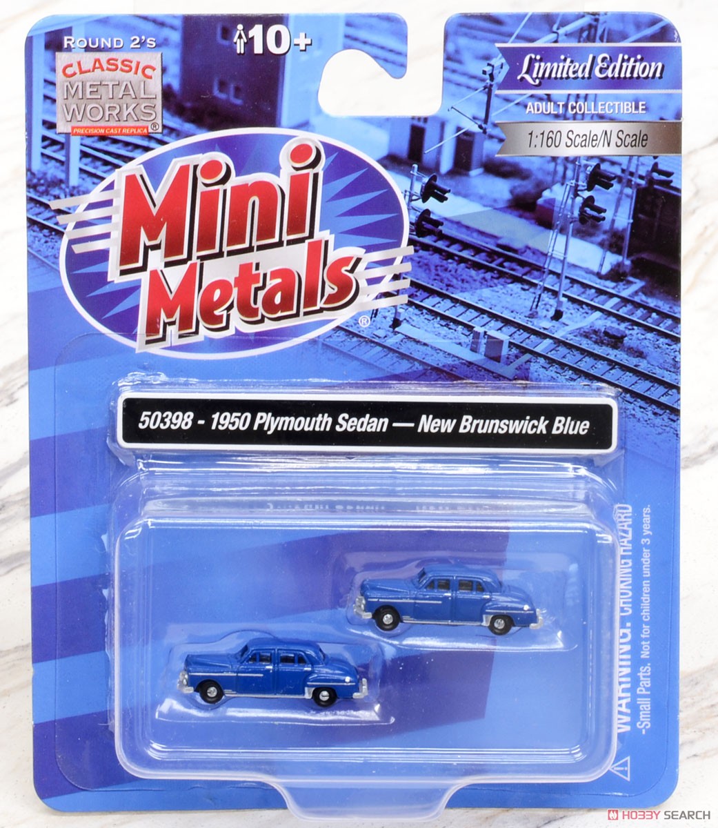 1950 Plymouth Sedan Blue (Set of 2) (Diecast Car) Package1