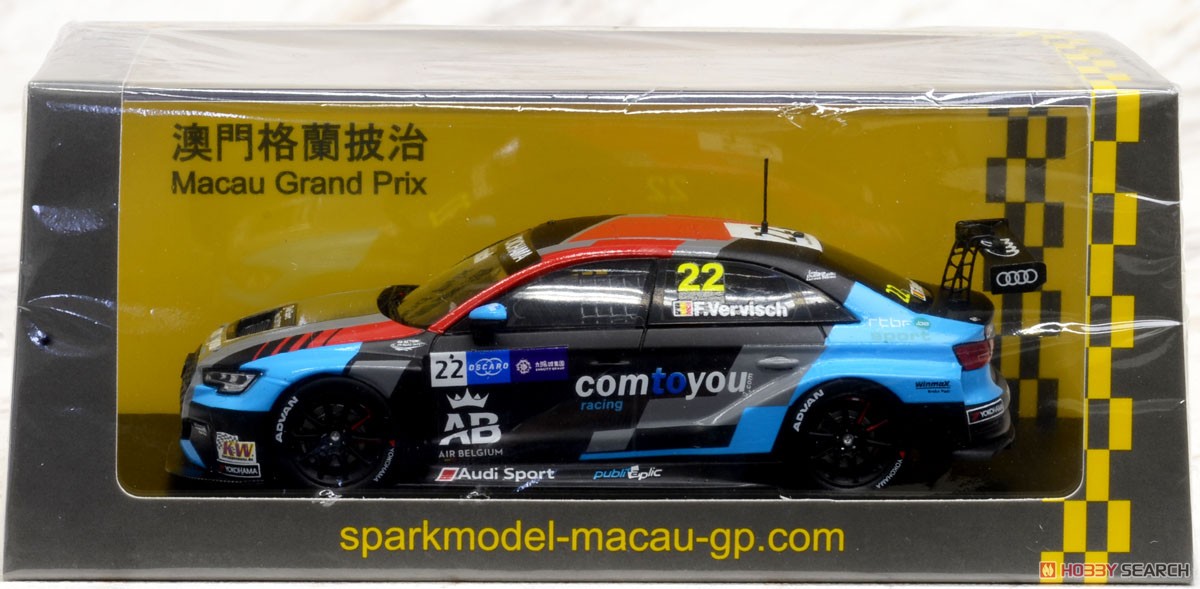 Audi RS 3 LMS No.22 Winner Race 2 WTCR Macau Guia Race 2018 Frederic Vervisch (ミニカー) パッケージ1