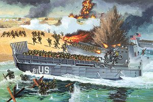 WW.II US LCM(3) Landing Craft w/29th Infantry Division (Plastic model)
