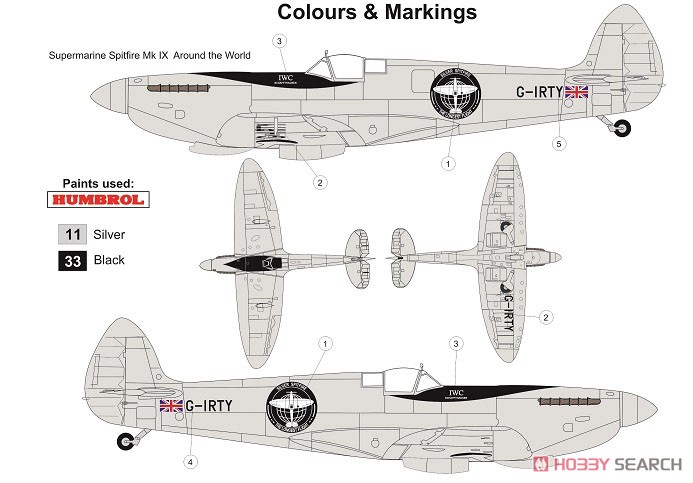 スピットファイア Mk.IX 「ロンゲスト・フライト」 (プラモデル) 塗装1
