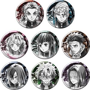 鬼滅の刃 キャラバッジコレクション 墨絵風 其ノ参 (8個セット) (キャラクターグッズ)