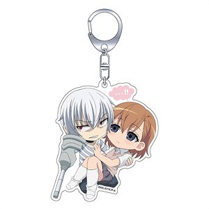 A Certain Scientific Accelerator [Chara Ride] Misaka 10046 on Accelerator Acrylic Key Ring (Anime Toy)