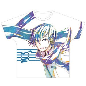 Piapro Characters Kaito Ani-Art Full Graphic T-Shirt Unisex S (Anime Toy)