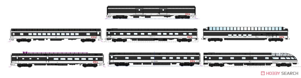 Canadian National Trans Continental Train Seven Car Set (7-Car Set) (Model Train) Other picture1
