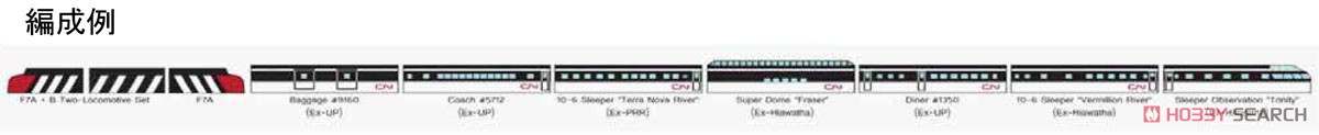 EMD F7A/B 2両セット カナディアンナショナル #9080、#9057 (2両セット) ★外国形モデル (鉄道模型) 解説1