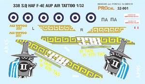 F-4Eファントム ギリシャ空軍 第338攻撃飛行隊 2017エアタトゥー デカールセット (デカール)
