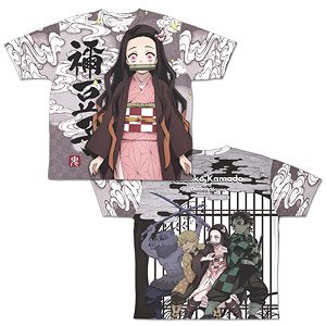 鬼滅の刃 竈門禰豆子 両面フルグラフィックTシャツ S (キャラクターグッズ)