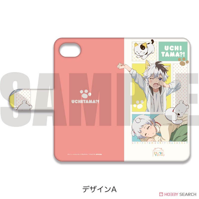 [Uchi Tama!?: Uchi no Tama Shirimasen ka?] Notebook Type Smart Phone Case (iPhone6/6s/7/8) A (Anime Toy) Item picture1