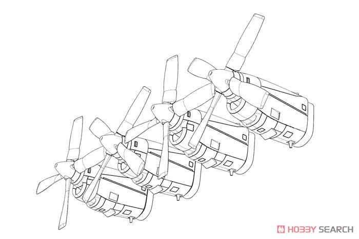 C-130 E/H エンジンセット (イタレリ用) (プラモデル) その他の画像1