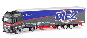 (HO) DAF XF SSC低床セミトレーラー `Spedition Diez` (鉄道模型)