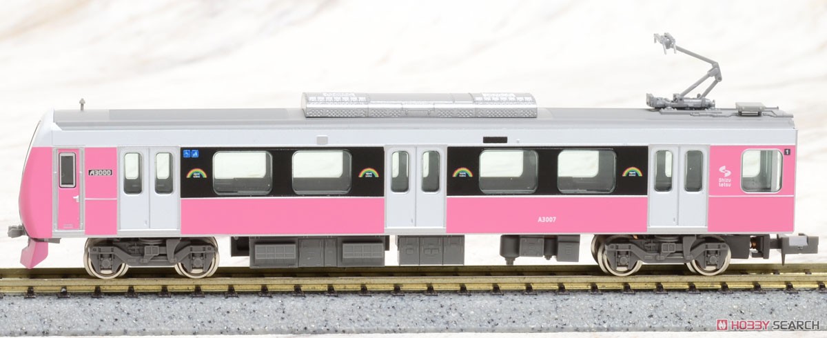 静岡鉄道 A3000形 (プリティピンク) 2両編成セット (動力付き) (2両セット) (塗装済み完成品) (鉄道模型) 商品画像1