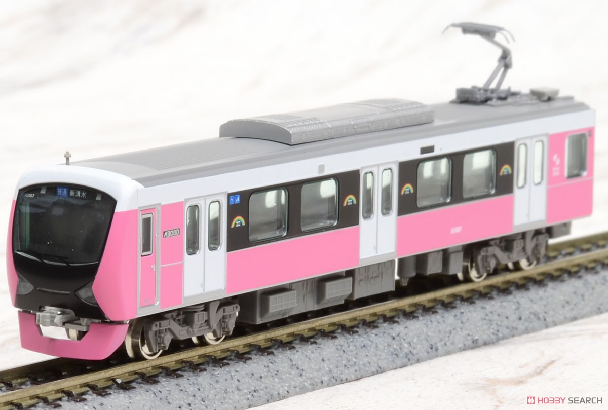 静岡鉄道 A3000形 (プリティピンク) 2両編成セット (動力付き) (2両セット) (塗装済み完成品) (鉄道模型) 商品画像2