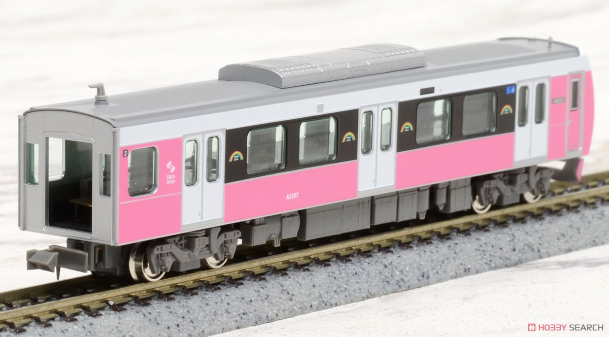 静岡鉄道 A3000形 (プリティピンク) 2両編成セット (動力付き) (2両セット) (塗装済み完成品) (鉄道模型) 商品画像5