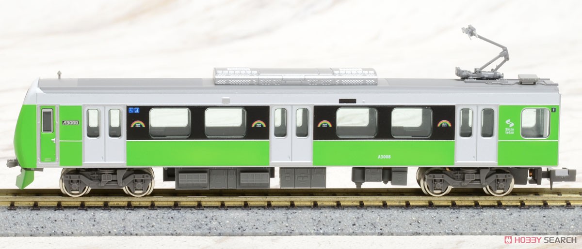静岡鉄道 A3000形 (フレッシュグリーン) 2両編成セット (動力付き) (2両セット) (塗装済み完成品) (鉄道模型) 商品画像1