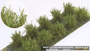 茂みA 株タイプ 全高20mm ミディアムグリーン 10株 (プラモデル)