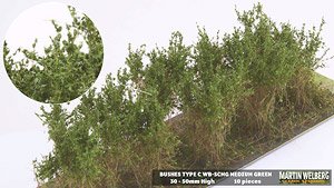 茂みC 株タイプ 全高40mm ミディアムグリーン 10株 (プラモデル)