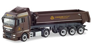 (HO) MAN TGX XLX Dump Semitrailer `Ziegler Group` (Model Train)