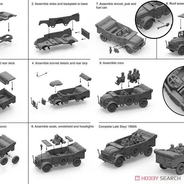 German Steyr Heavy Car (Set of 3) (Plastic model) Other picture2