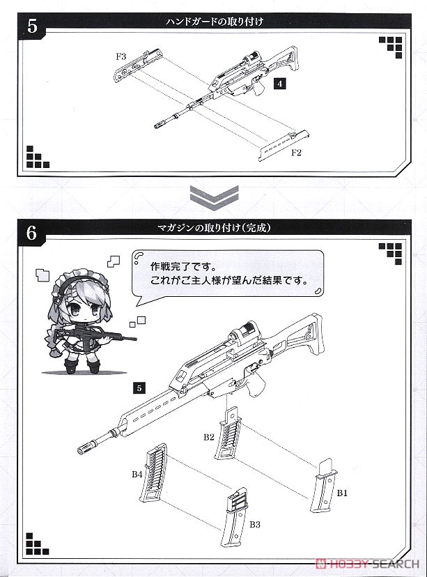 1/12 Little Armory (LADF03) Dolls Frontline GrG36 Type (Plastic model) Assembly guide2