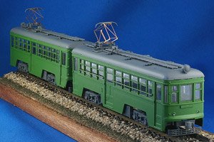 16番(HO) 玉電 70形 連結2人のり 塗装済キット2両セット (緑塗装) (2両・組み立てキット) (鉄道模型)