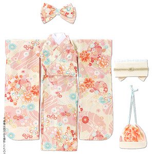 45 Furisode Set -Hanashigure- (Light Peach) (Fashion Doll)