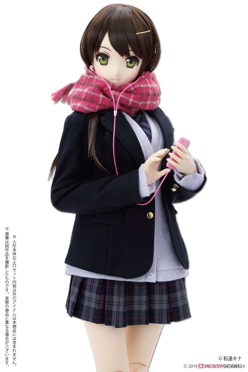 AZO2 Kina Kazuharu School Uniform Collection [Muffler & Smartphone Set] (Pink Check x Pink) (Fashion Doll) その他の画像1